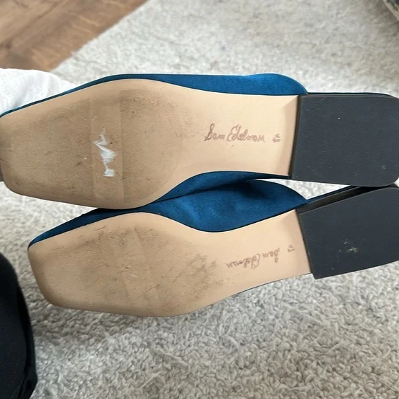 Sam Edelman satin and rhinestone flats , mules size 8.5 EUC - Picture 5 of 6